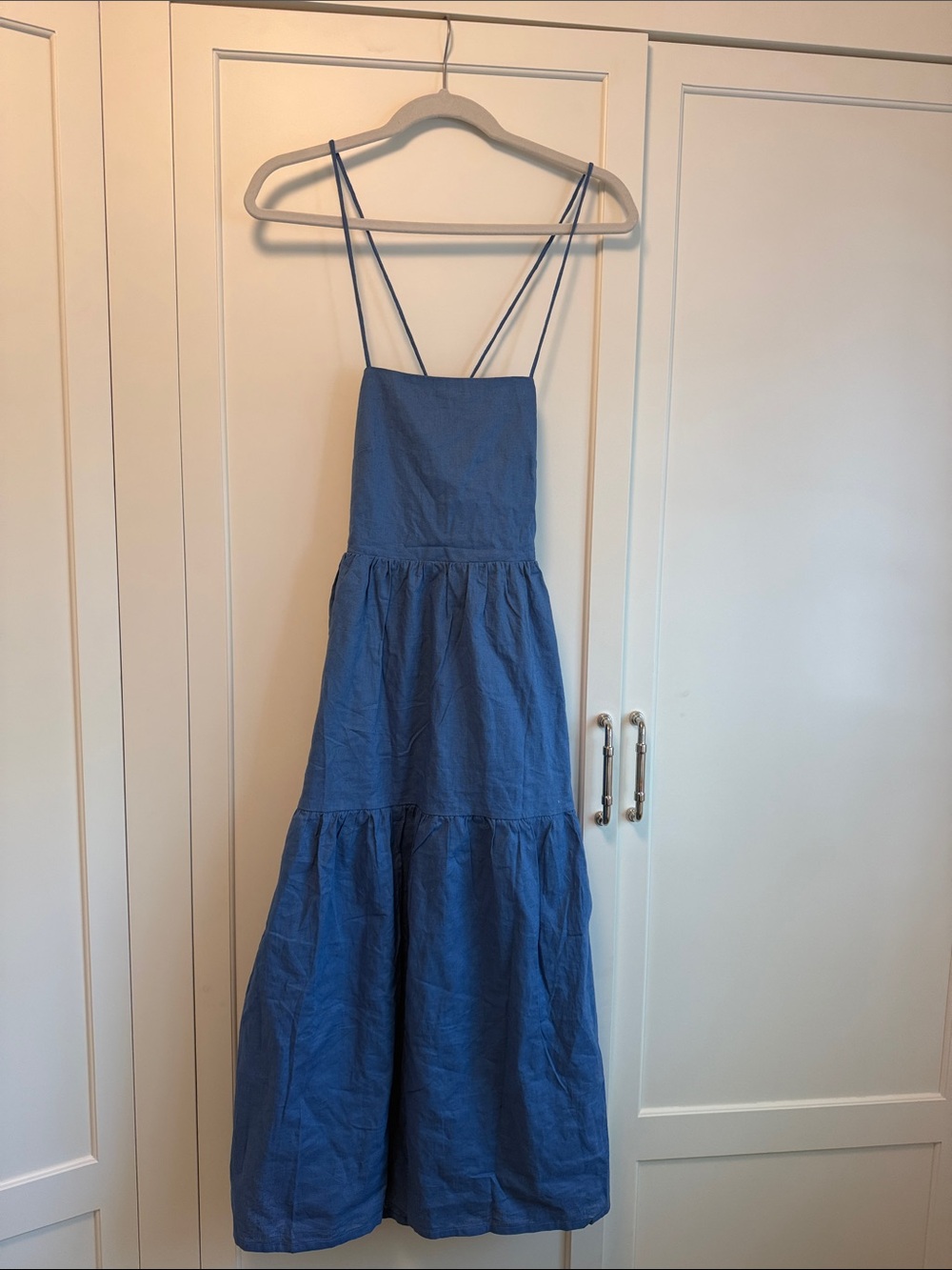 ROVE Blue Strappy Midi Dress